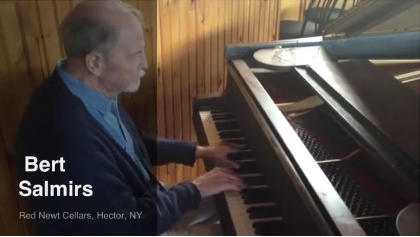 bert salmirs at the piano