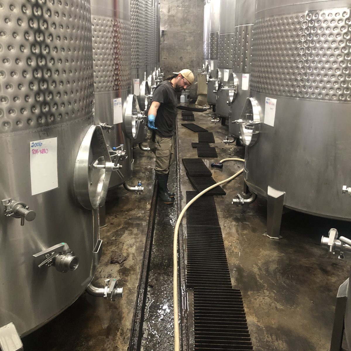 view of cellar tanks and drains