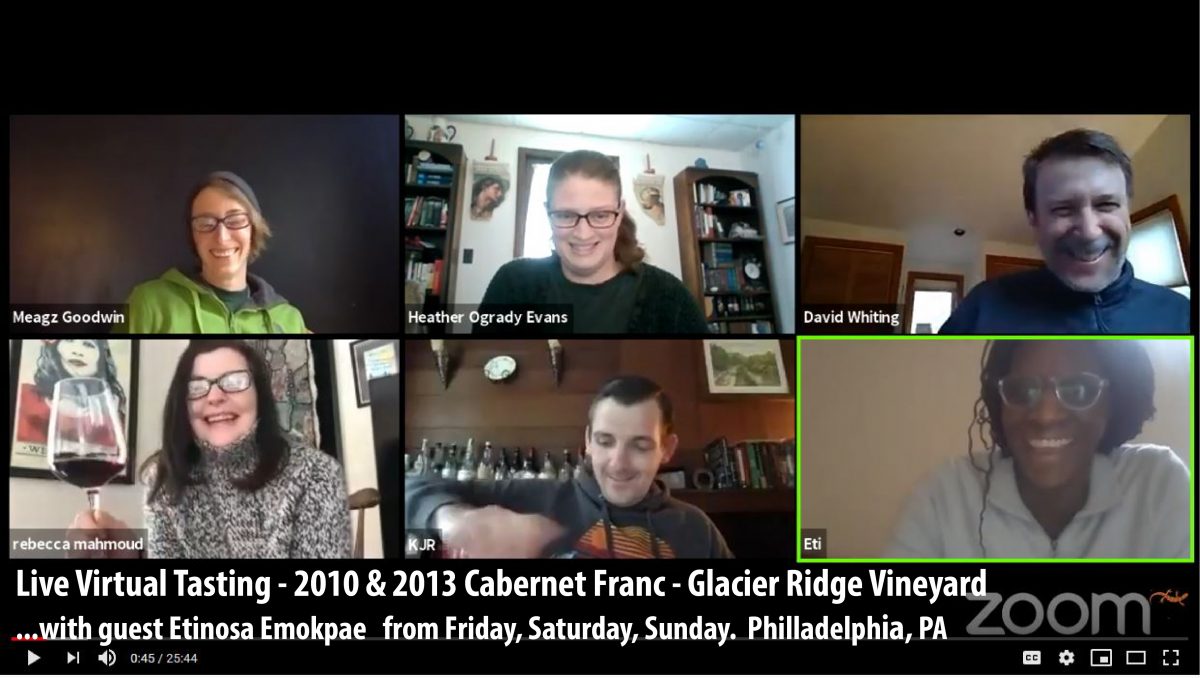 2010 & 2013 cabernet franc tasting screenshot