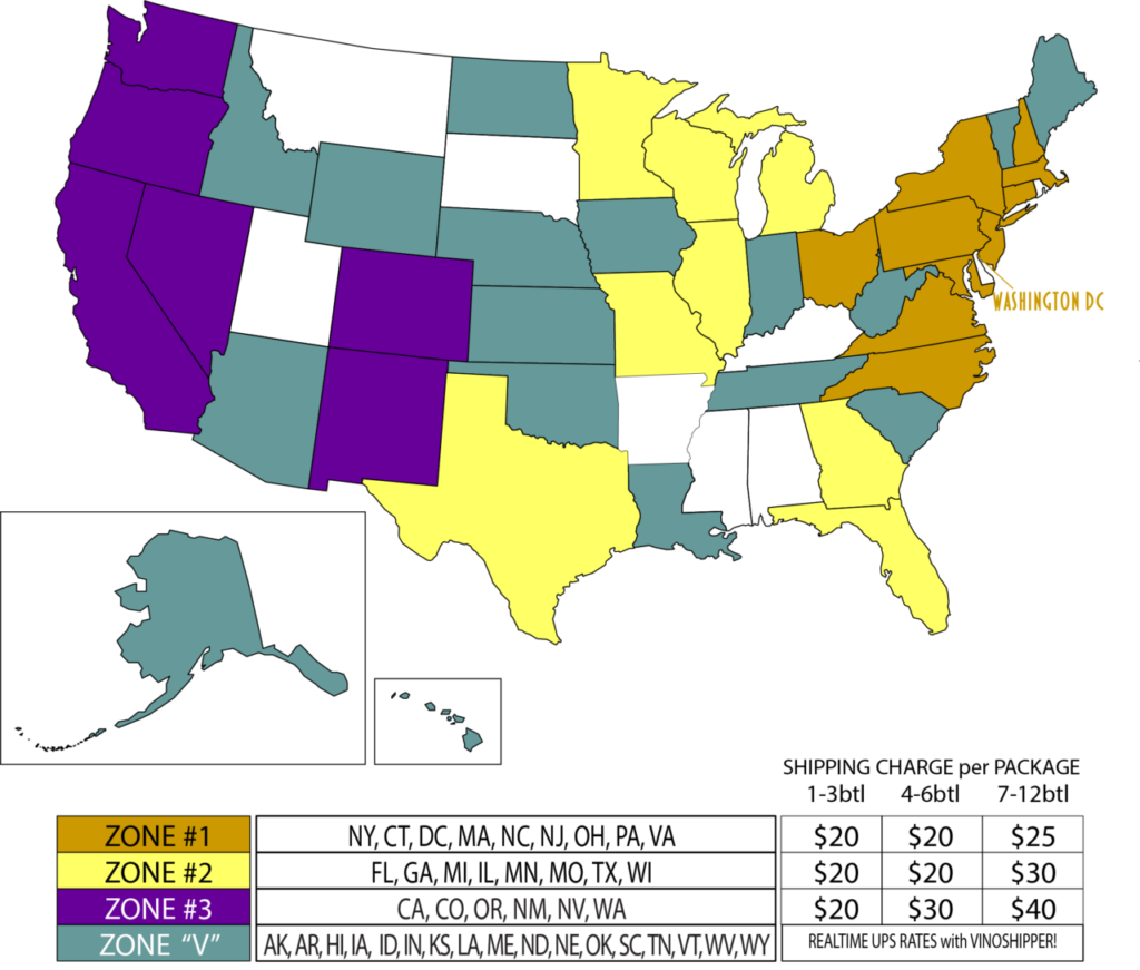 Current Shipping Rates - Red Newt Cellars